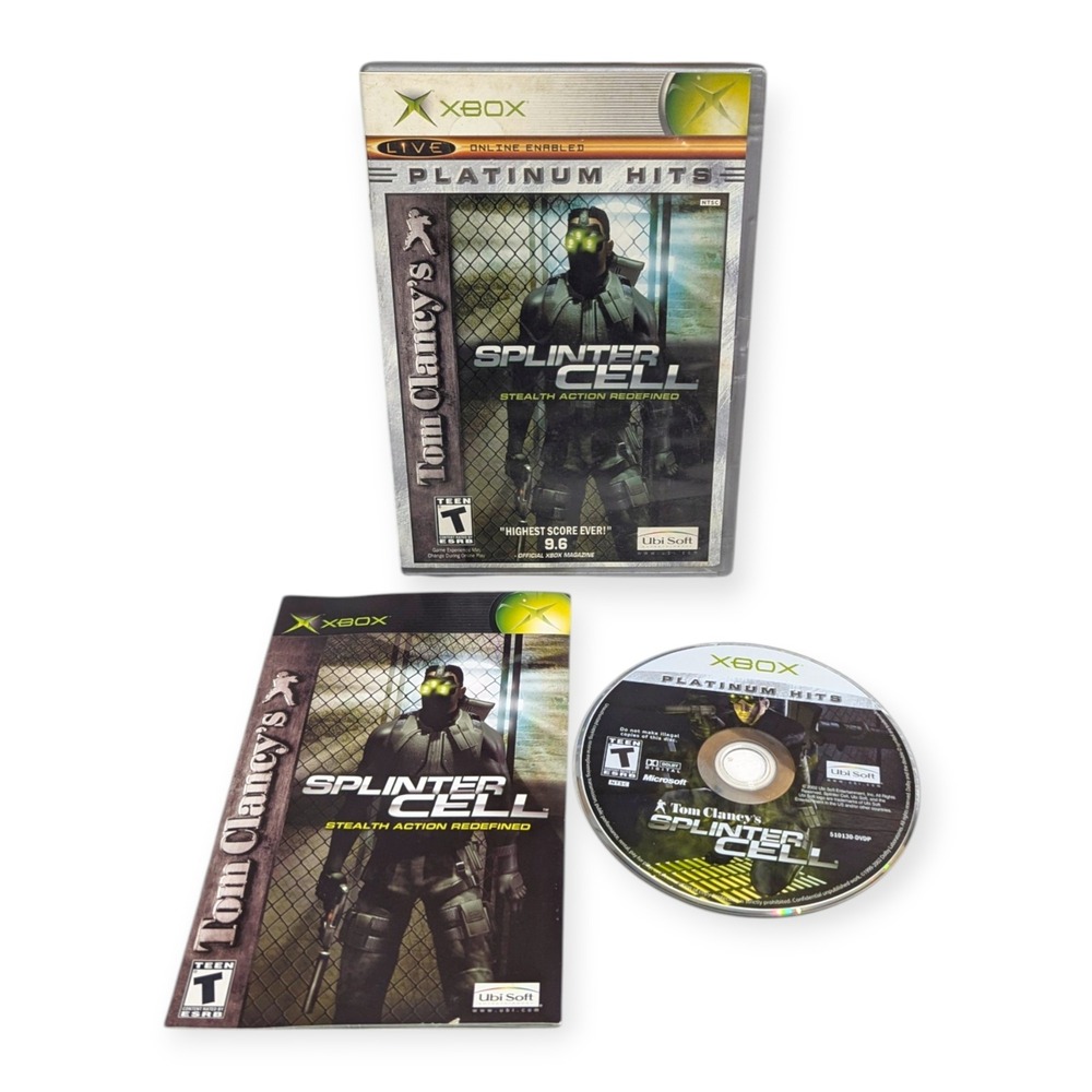 Tom‎ Clancy's Splinter Cell Xbox Platinum Hits Stealth Action Game CIB 2002